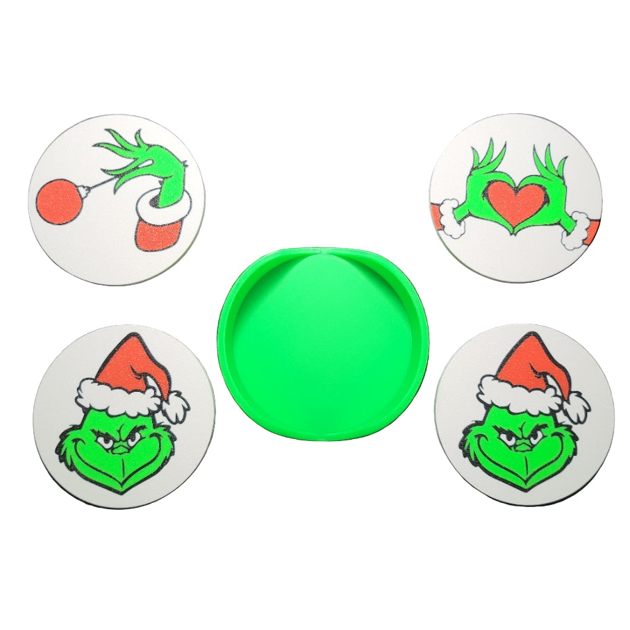 Christmas - Grinch Coaster Set
